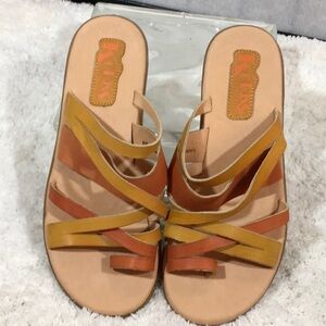 Korks by Kork-Ease leather flat toe sandals